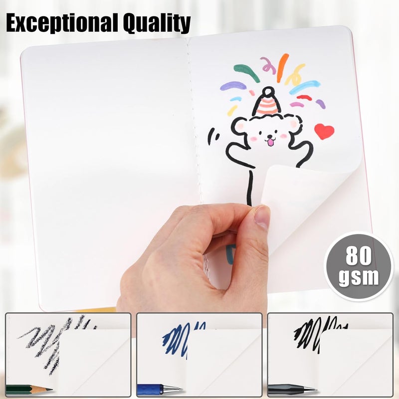 Koogel 32 Pack Small Notebooks Bulk, 3.5 x 5.5 Inch Mini Journal Pocket Notepads Set for Back To School, Colorful Cover Memo Notepad for Kids Students Office Supplies,Tiny Note Book Bulk - Image 3